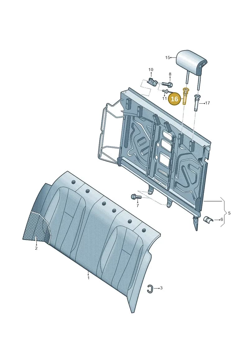 8W08869202LM — Audi A6 (2018-2025) diagram 849885600, position 16