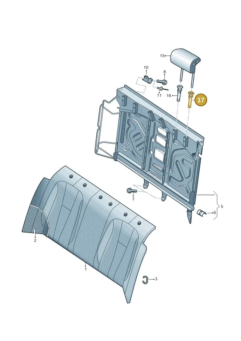 8W0886920ACE3 — Audi A4 (2015-2025) diagram 849885600, position 17