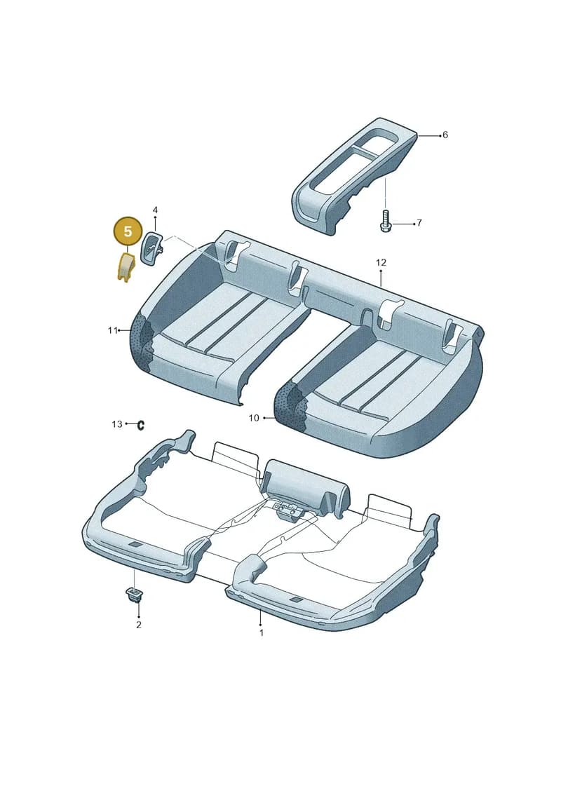 8W08871872LM — Audi RS5 Sportback (2017-) diagram 897885100, position 5