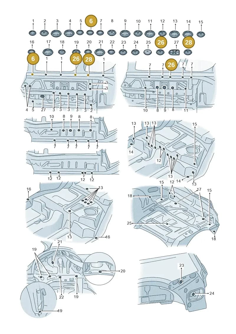 8W0899188 — Audi Q5 (2016-2025) diagram 896803360, position 6+26+28