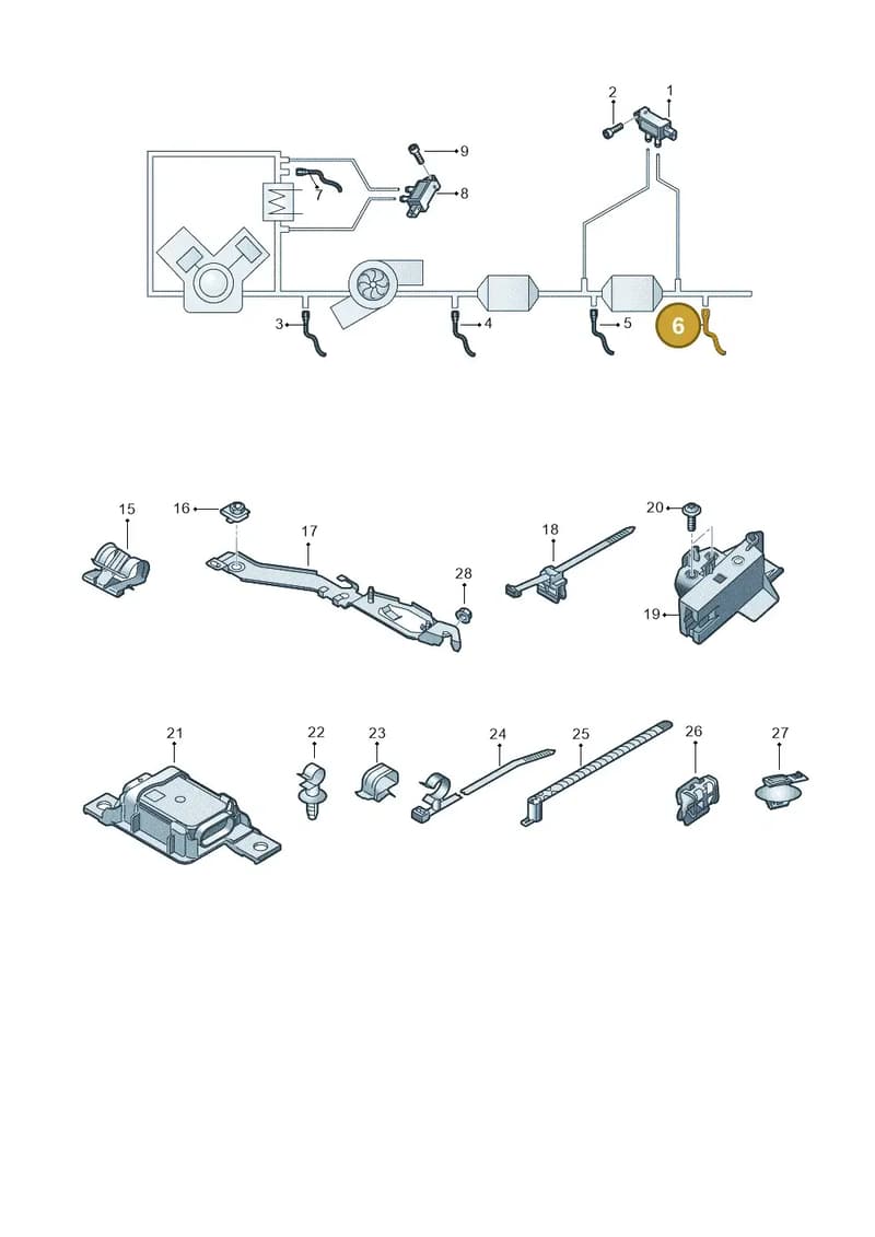 8W0906088AF — Audi A4 (2015-2025) diagram 849906010, position 6
