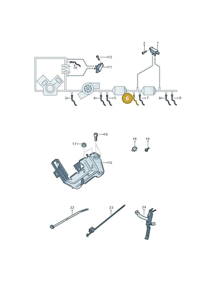 8W0906088AF — Audi A6 (2018-2025) diagram 430906010, position 6
