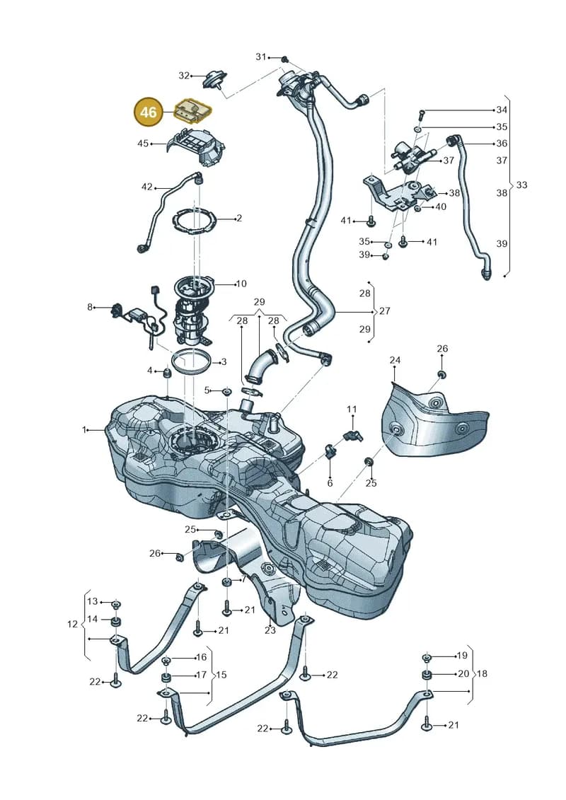 8W0906093C — Audi Q7 (2015-2025) diagram 429201200, position 46