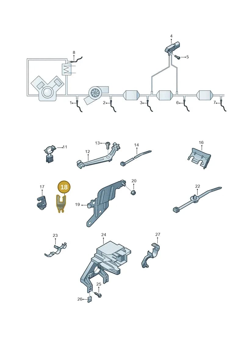8W0906131 — Audi Q8 (2018-2025) diagram 429906011, position 18