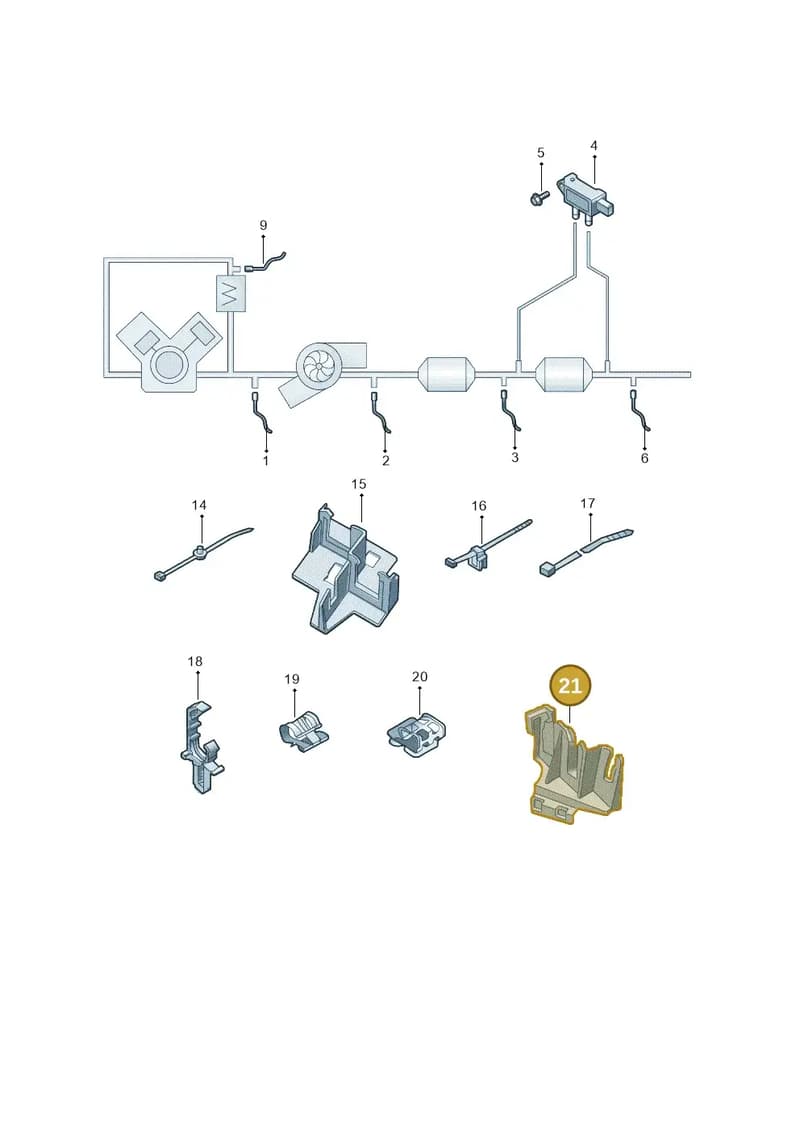 8W0906287 — Audi A7 (2021-) diagram 4kg906015, position 21