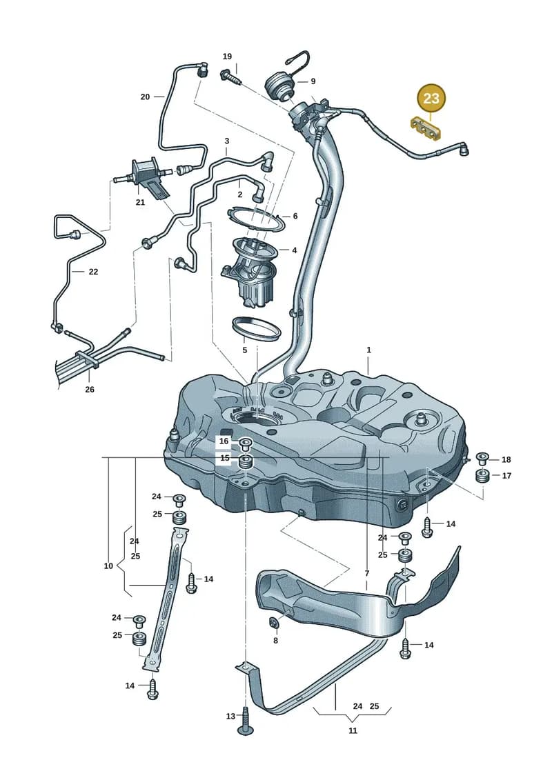 8W0906651C — Audi A5 Cabriolet (2016-2025) diagram 849201000, position 23