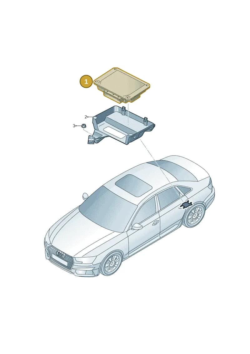 8W0907163A — Audi A4 (2015-2025) diagram 849907250, position 1