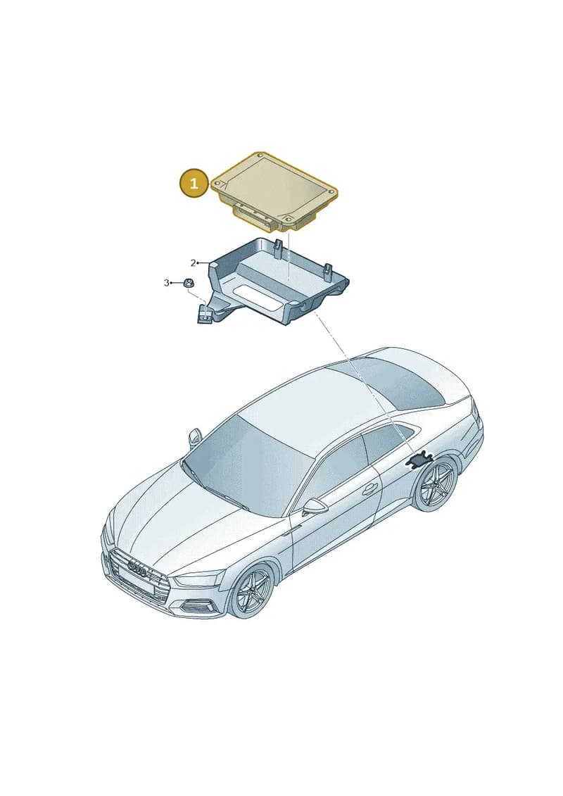8W0907163A — Audi RS5 Sportback (2017-2025) diagram 897907250, position 1