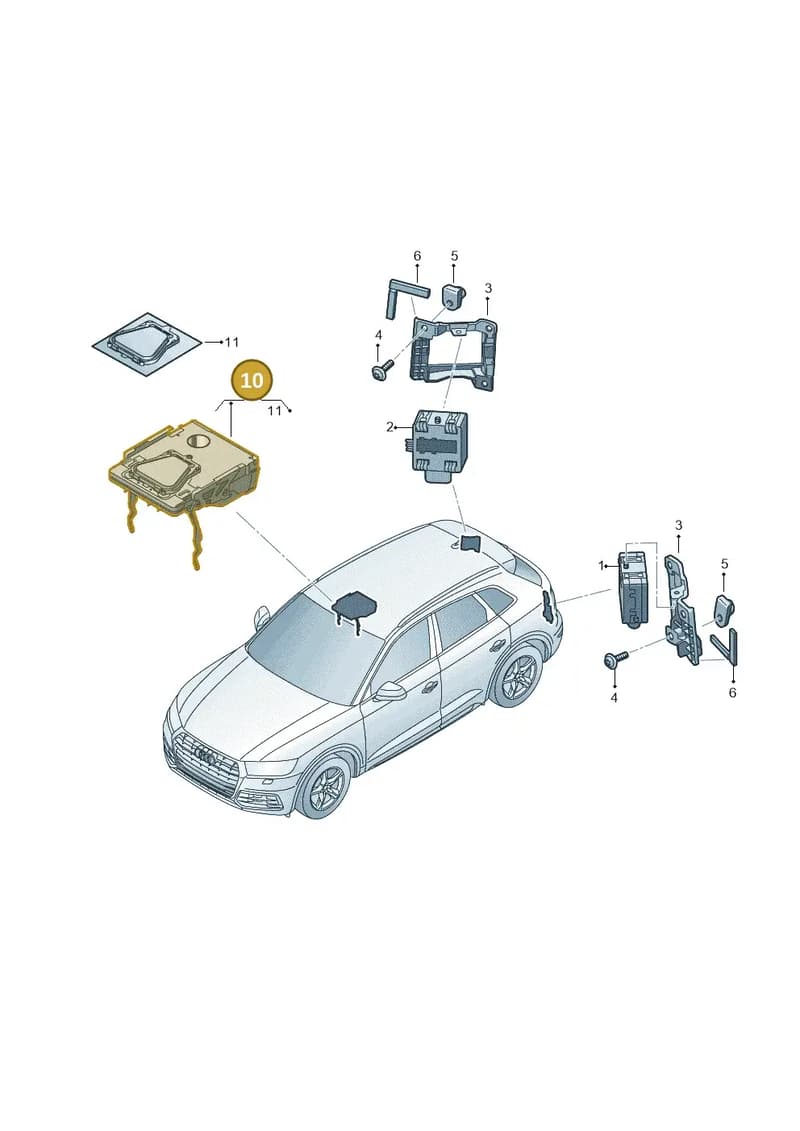8W0907217G — Audi A4L 2.0 (2016-) diagram 896907350, position 10