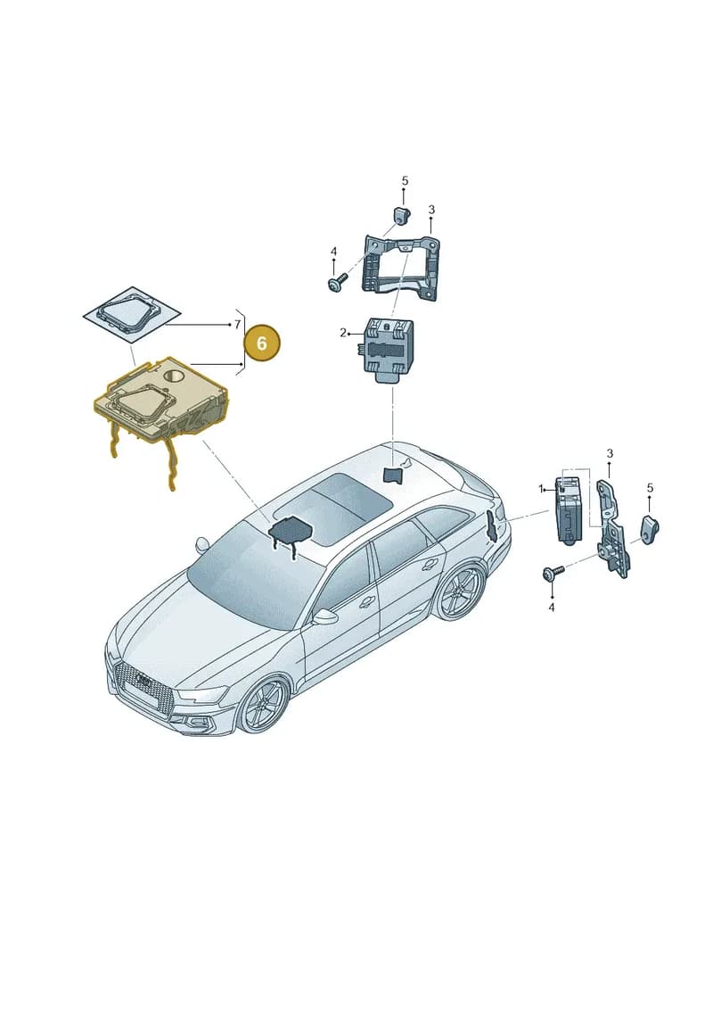 8W0907217L — Audi RS4 Avant (2017-2025) diagram 438907350, position 6