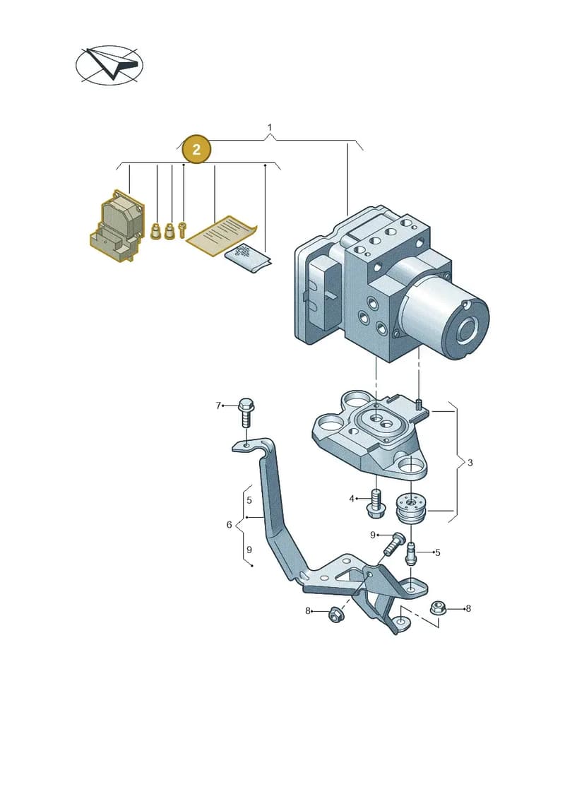 8W0907379BJREP — Audi A5 Sportback (2016-2025) diagram 849614100, position 2