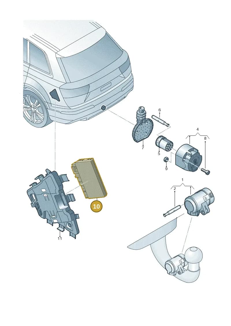 8W0907383E — Audi RS Q8 (2019-2025) diagram 859945500, position 10