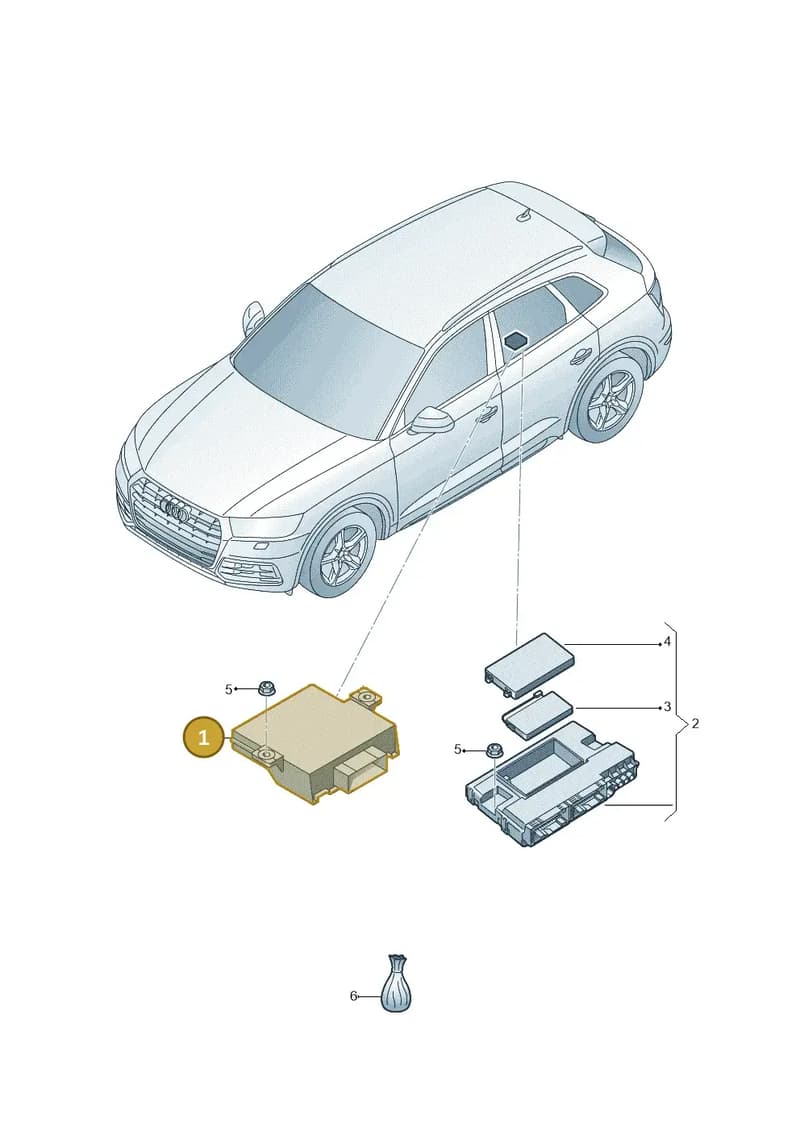 8W0907468G — Audi Q5 (2016-2025) diagram 896907000, position 1