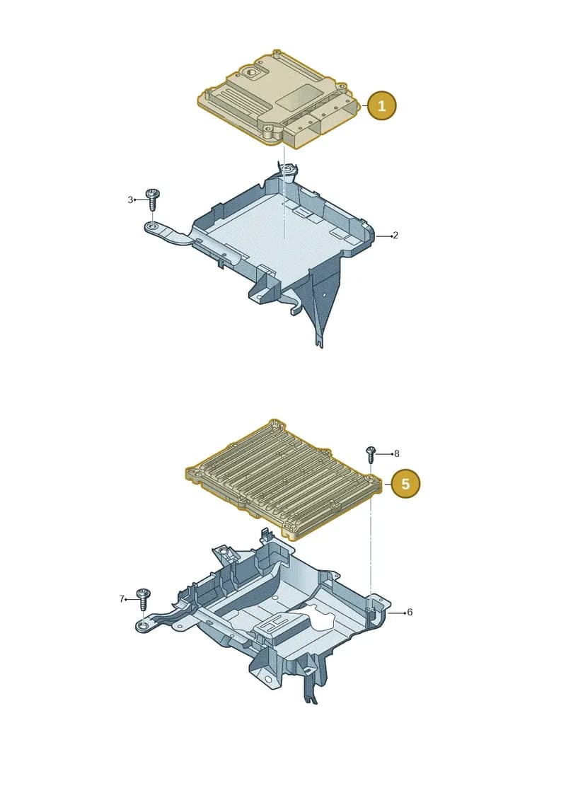 8W0907589F8WF — Audi A5 Sportback (2016-2025) diagram 849906050, position 1+5