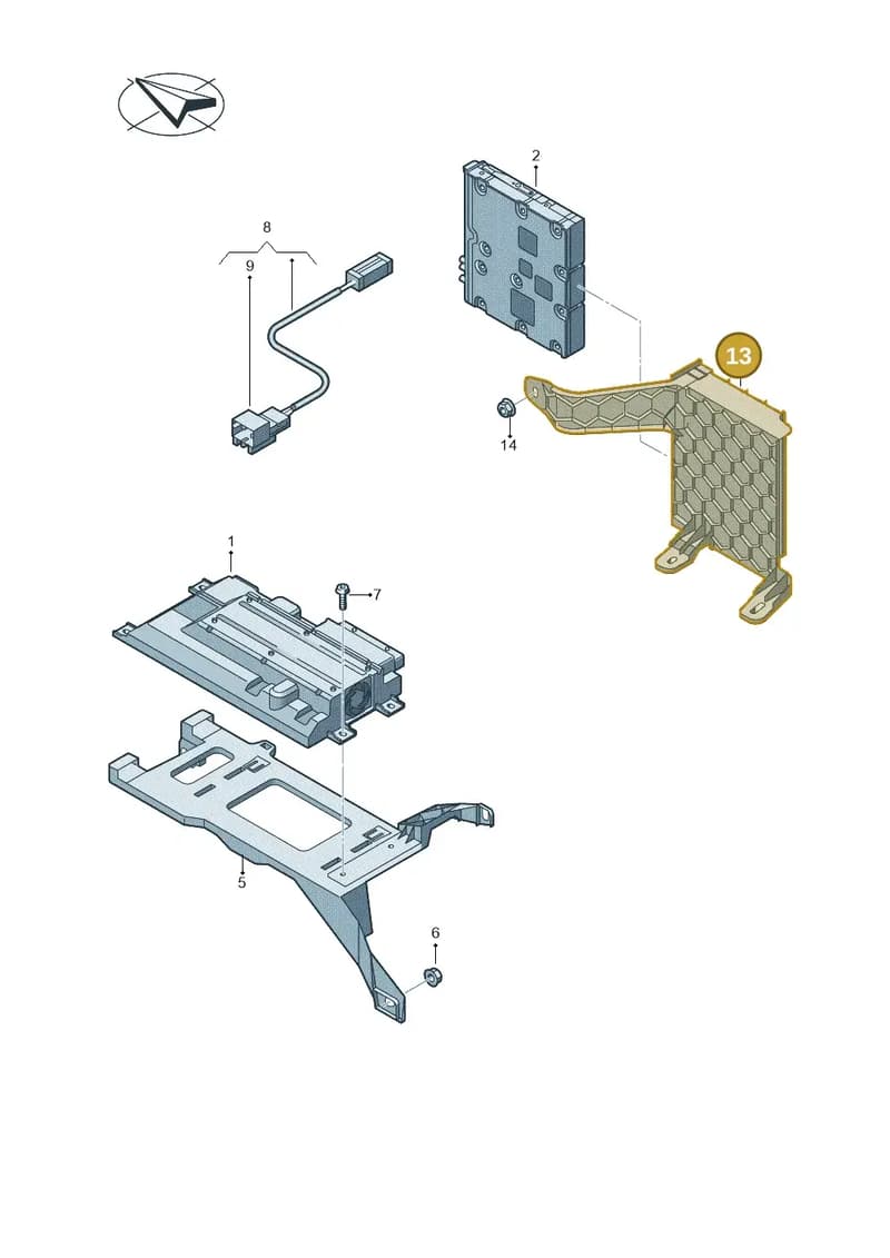 8W0907815 — Audi A4L 2.0 (2016-) diagram 849035400, position 13