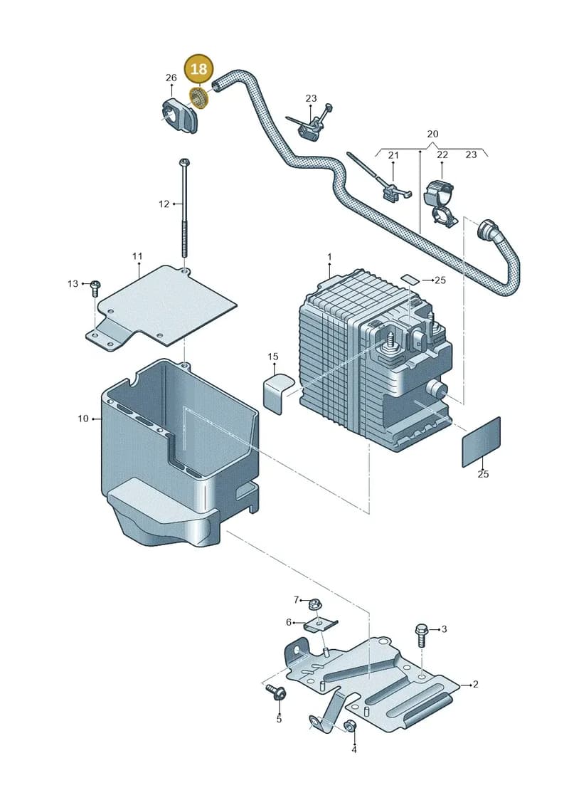 8W0915143B — Audi A6 (2018-2025) diagram 435915100, position 18