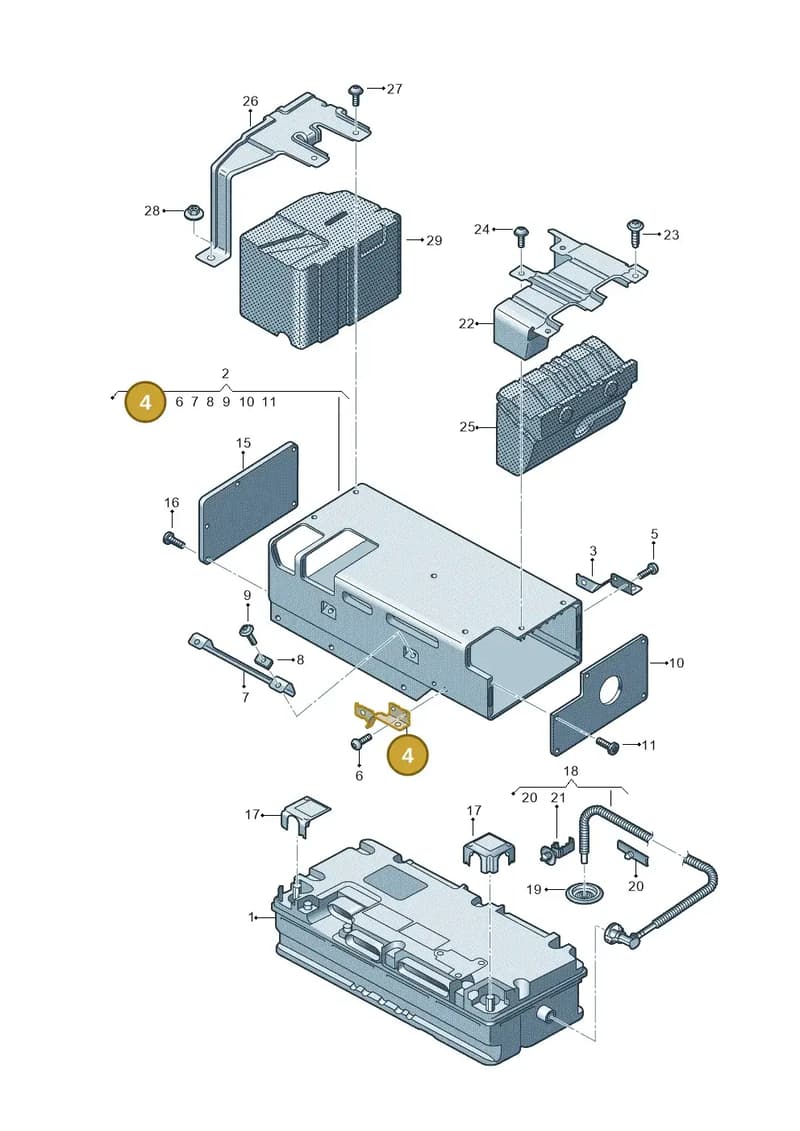 8W0915371A — Audi A5 Sportback (2016-2025) diagram 849915015, position 4