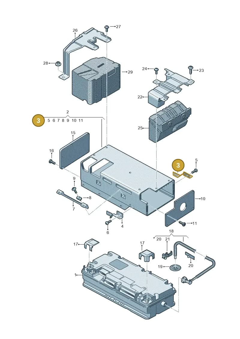 8W0915371 — Audi A5 Sportback (2016-2025) diagram 849915015, position 3