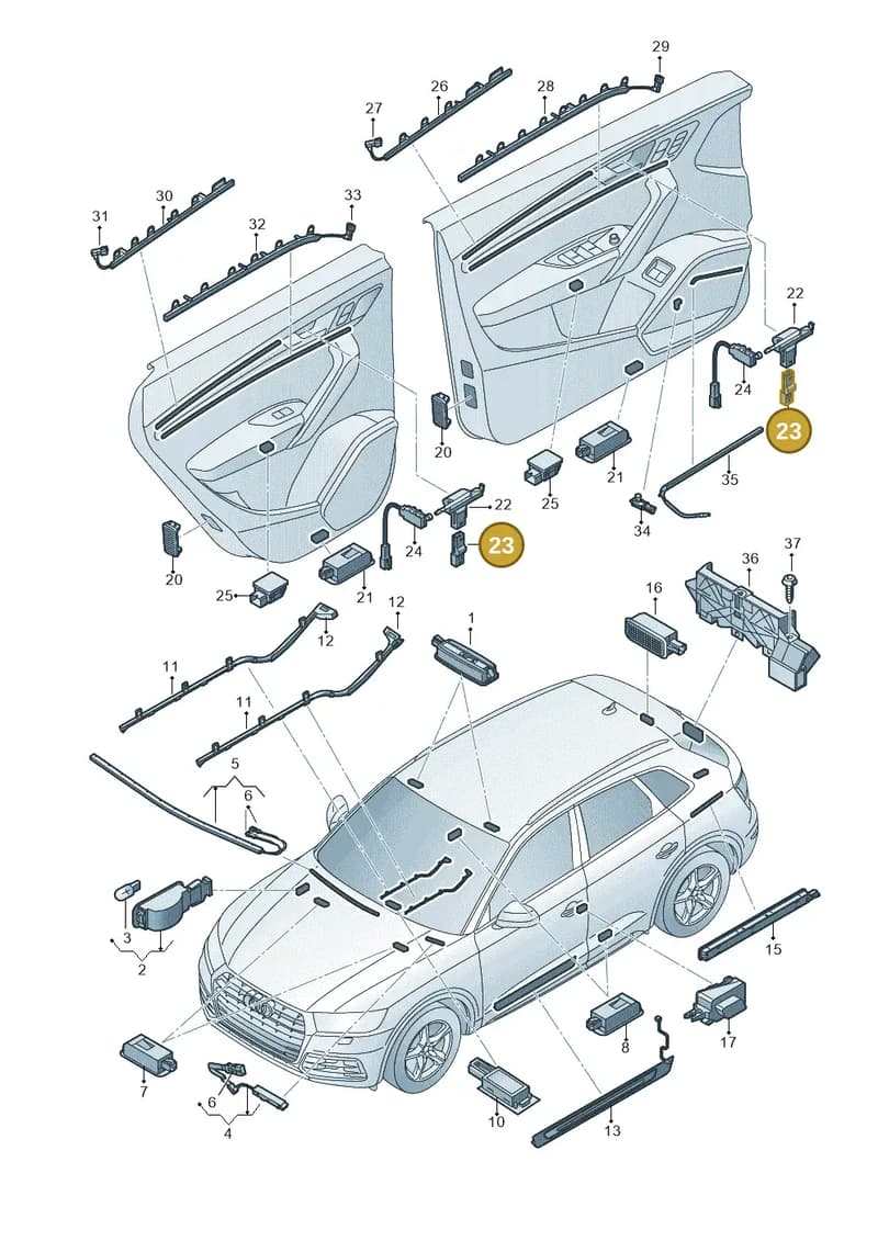 8W0919063 — Audi Q5 (2016-2025) diagram 896947120, position 23
