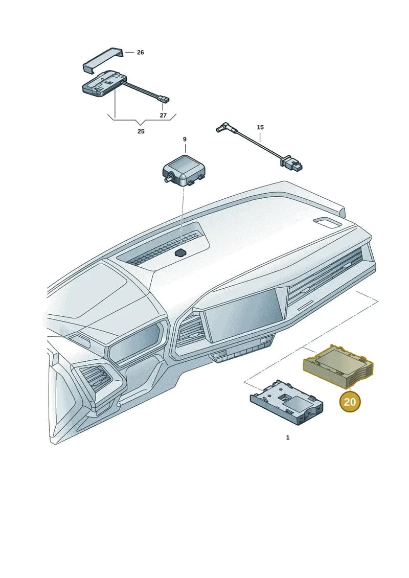 8W0919806C — Audi Q4 Sportback (2021-2025) diagram 89a035570, position 20