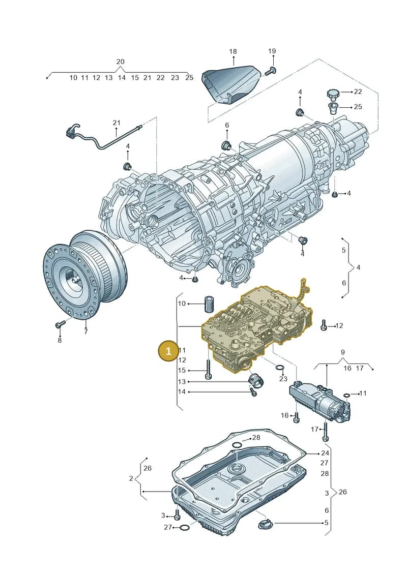 8W0927158B — Audi A4 (2015-2025) diagram 849325900, position 1