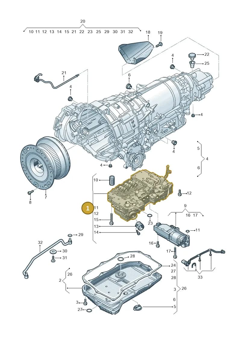 8W0927158BD — Audi RS5 Sportback (2017-2025) diagram 438325800, position 1