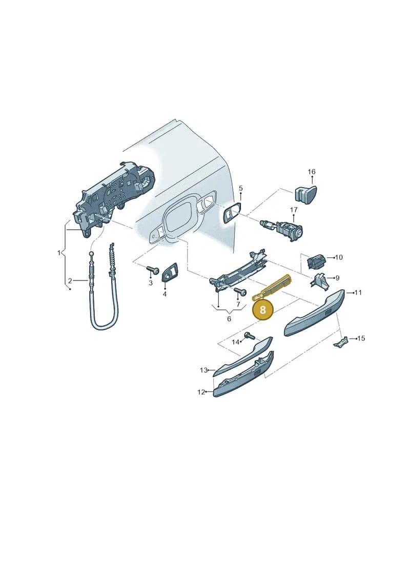 8W0927753 — Audi A5 Sportback (2016-2025) diagram 849837000, position 8