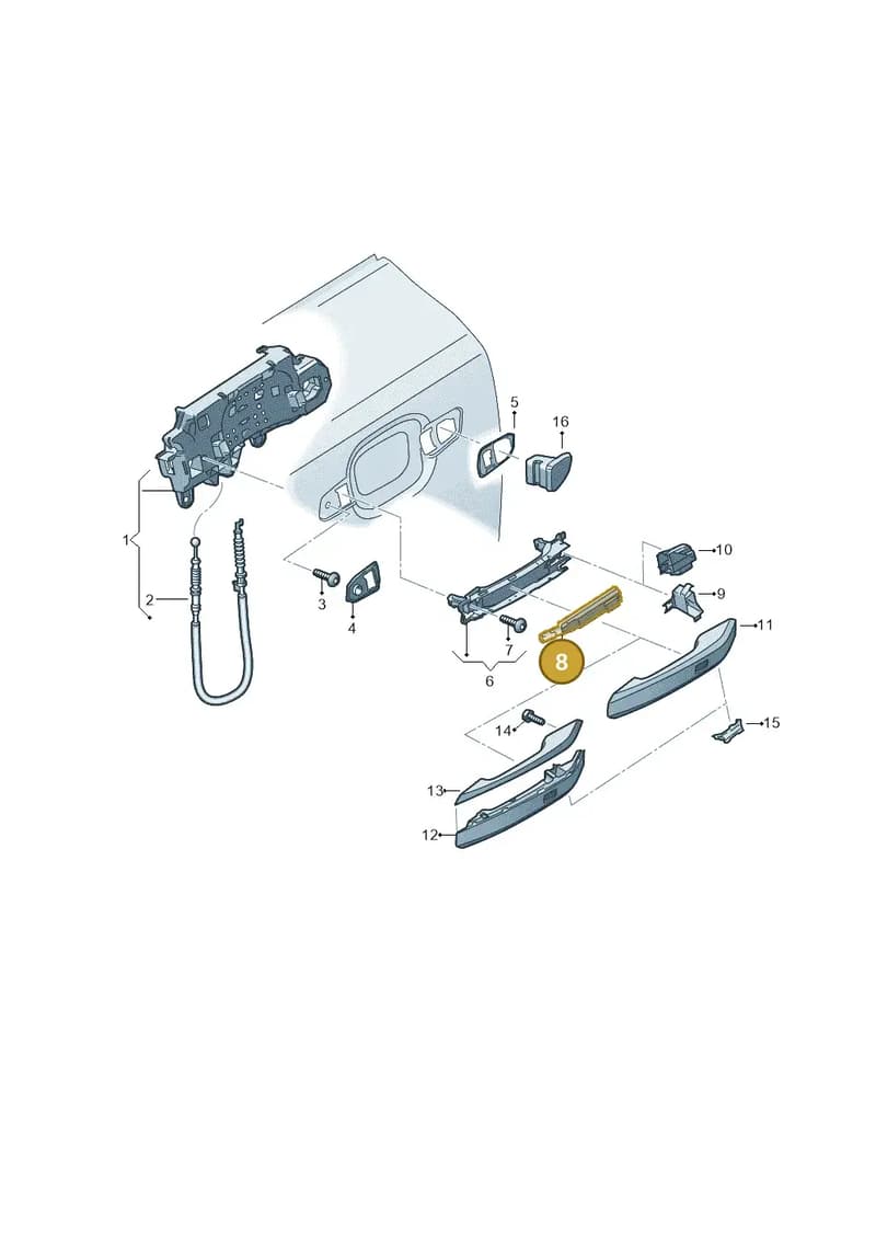 8W0927753 — Audi A5 Sportback (2016-2025) diagram 849839000, position 8