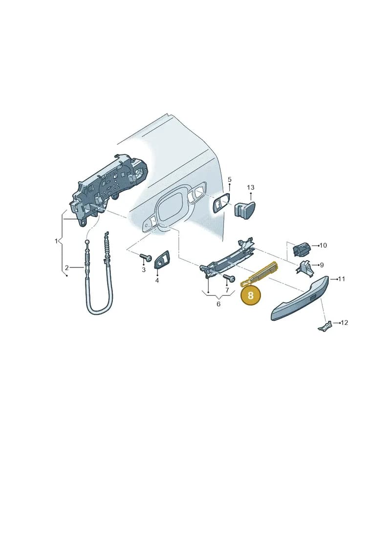 8W0927753 — Audi RS4 Avant (2017-2025) diagram 896839000, position 8