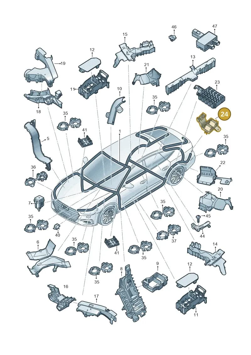 8W0937545A — Audi A7 (2021-) diagram 435971800, position 24