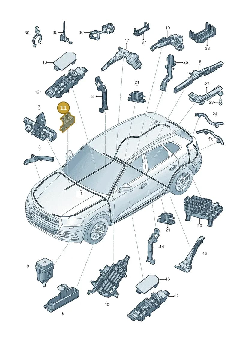 8W0937545A — Audi Q5 (2016-2025) diagram 896971080, position 11