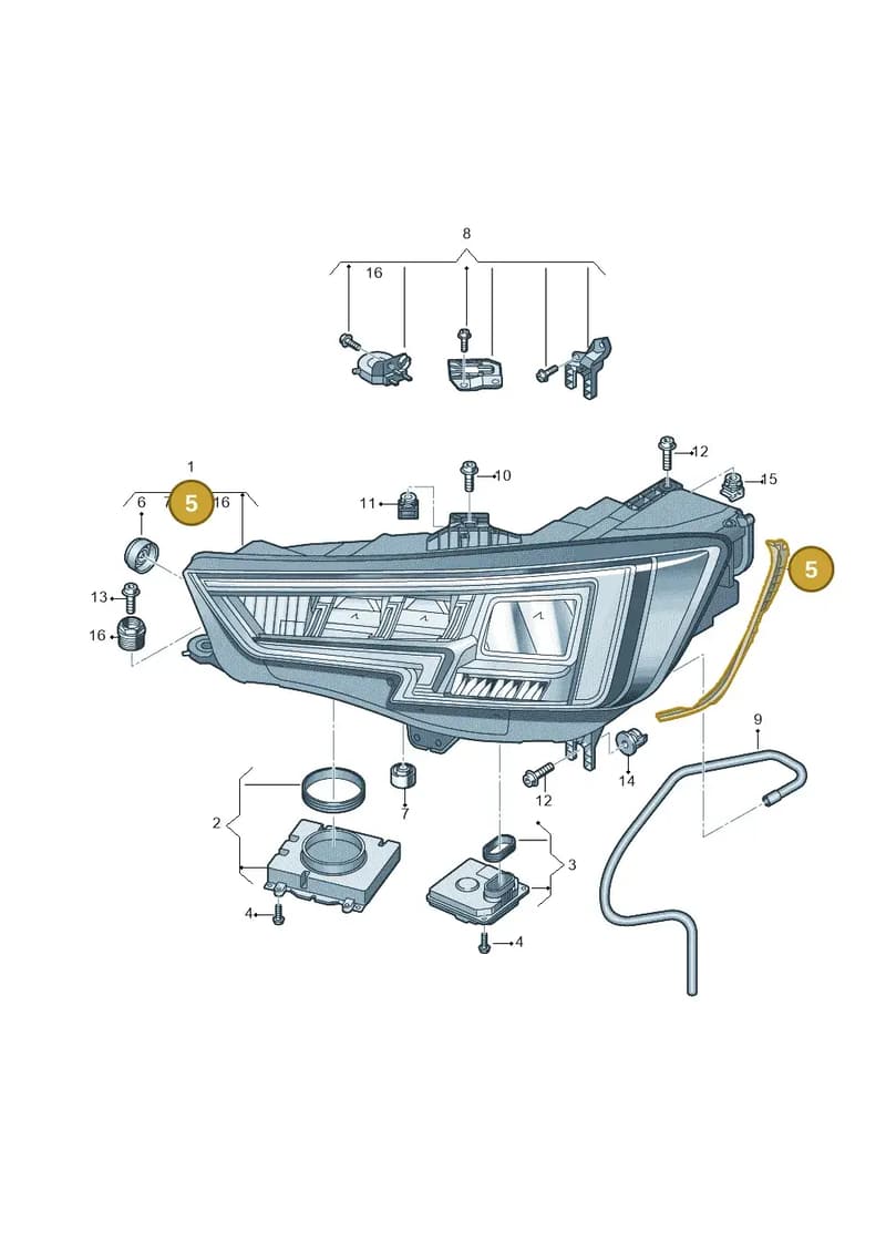 8W0941191 — Audi RS4 Avant (2017-2025) diagram 849941100, position 5