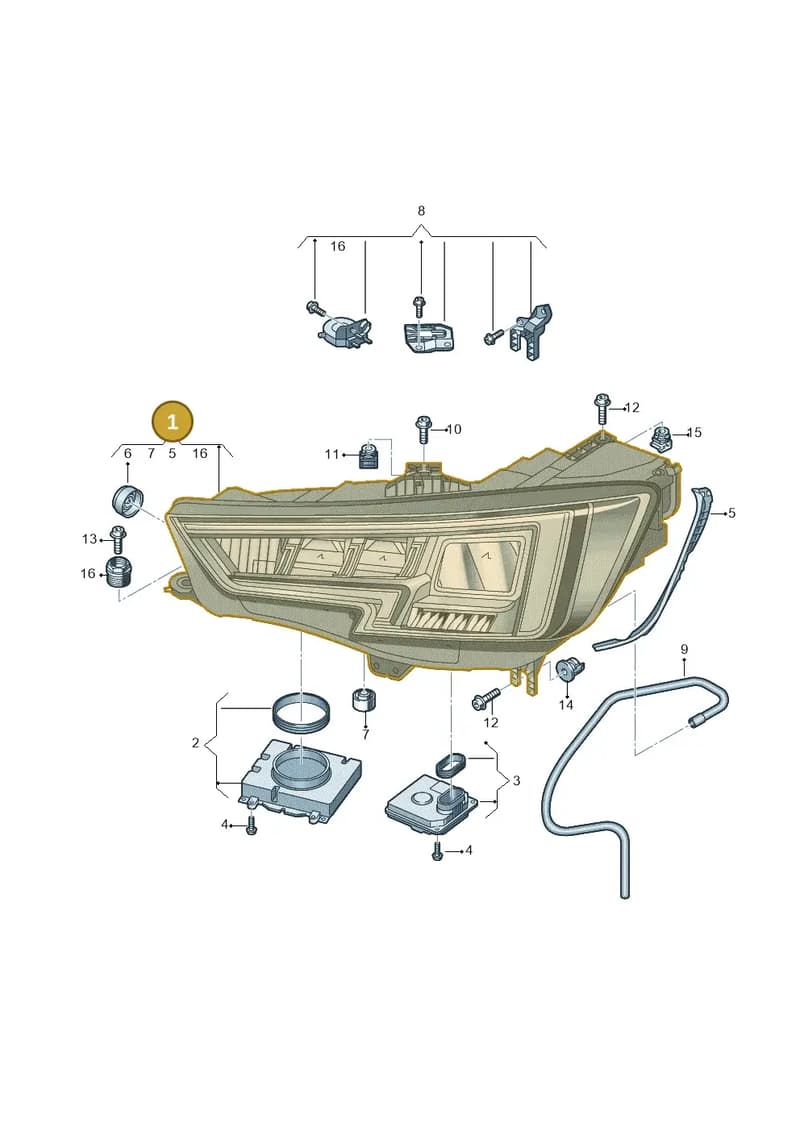 8W0941783 — Audi A4 (2015-2025) diagram 849941100, position 1