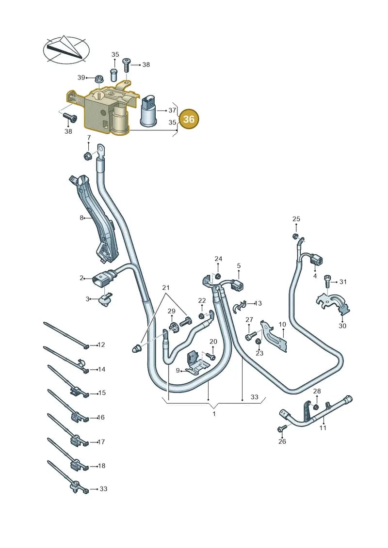 8W0941823 — Audi A5 Sportback (2016-2025) diagram 849972050, position 36