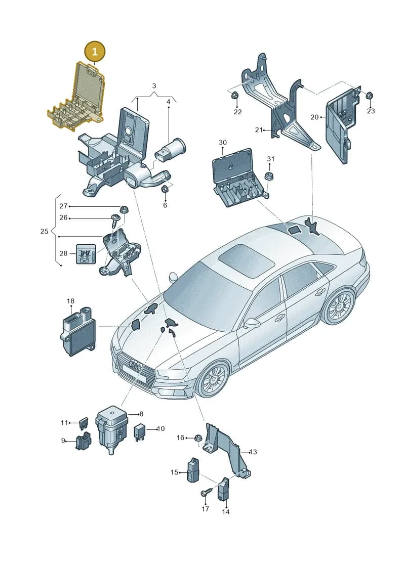 8W0941824AK — Audi A4 (2015-2025) diagram 849937200, position 1
