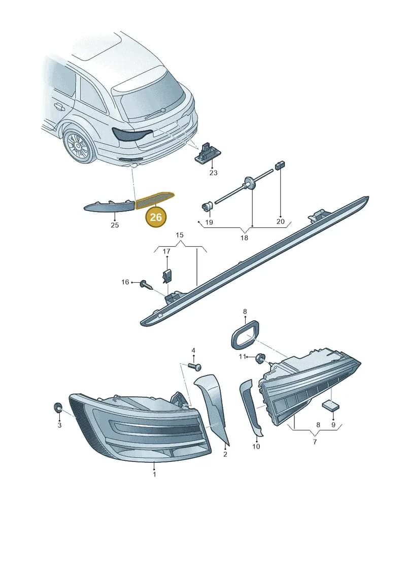 8W0945106F — Audi RS4 Avant (2017-2025) diagram 849945012, position 26