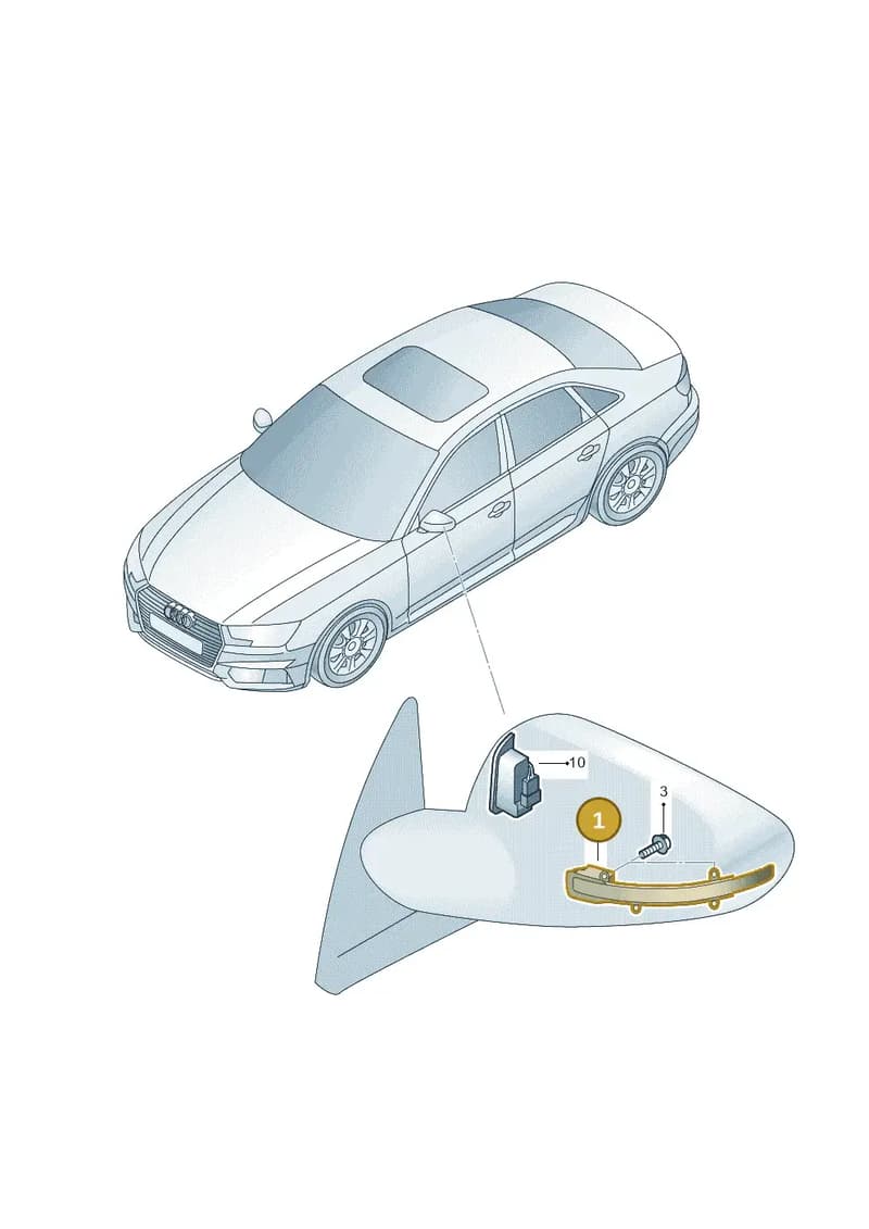8W0949102A — Audi A4 (2015-2025) diagram 849949000, position 1