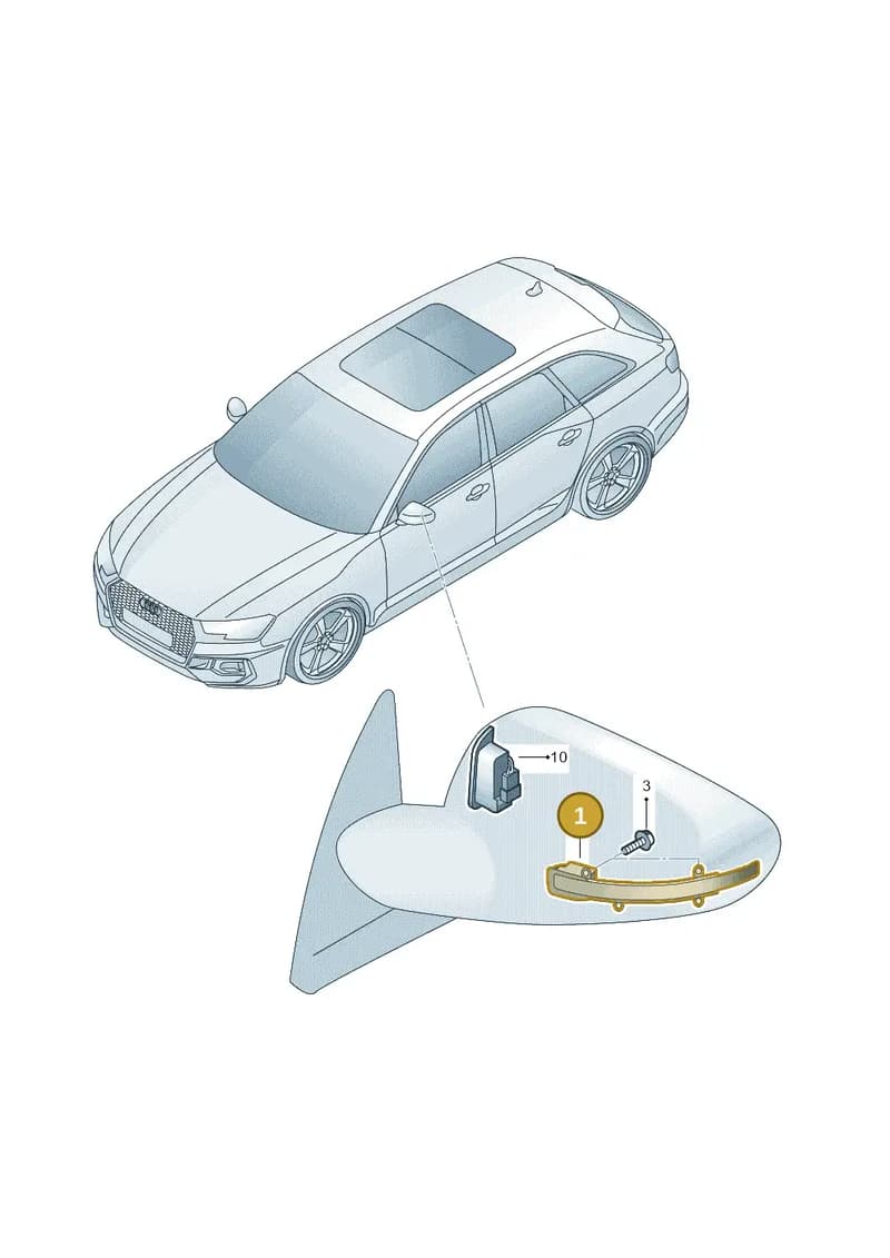 8W0949102A — Audi RS4 Avant (2017-2025) diagram 438949000, position 1