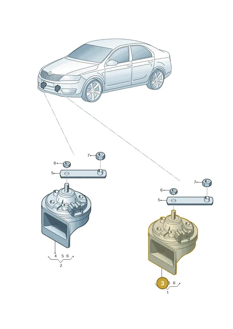 8W0951223A — Skoda Octavia (2019-2022) diagram 585951000, position 3