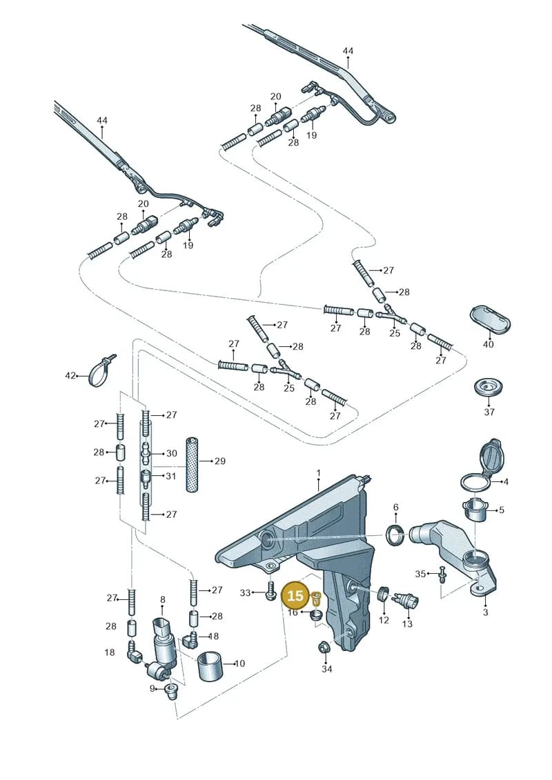 8W0955440 — Audi RS6 Avant (2019-2025) diagram 435955150, position 15