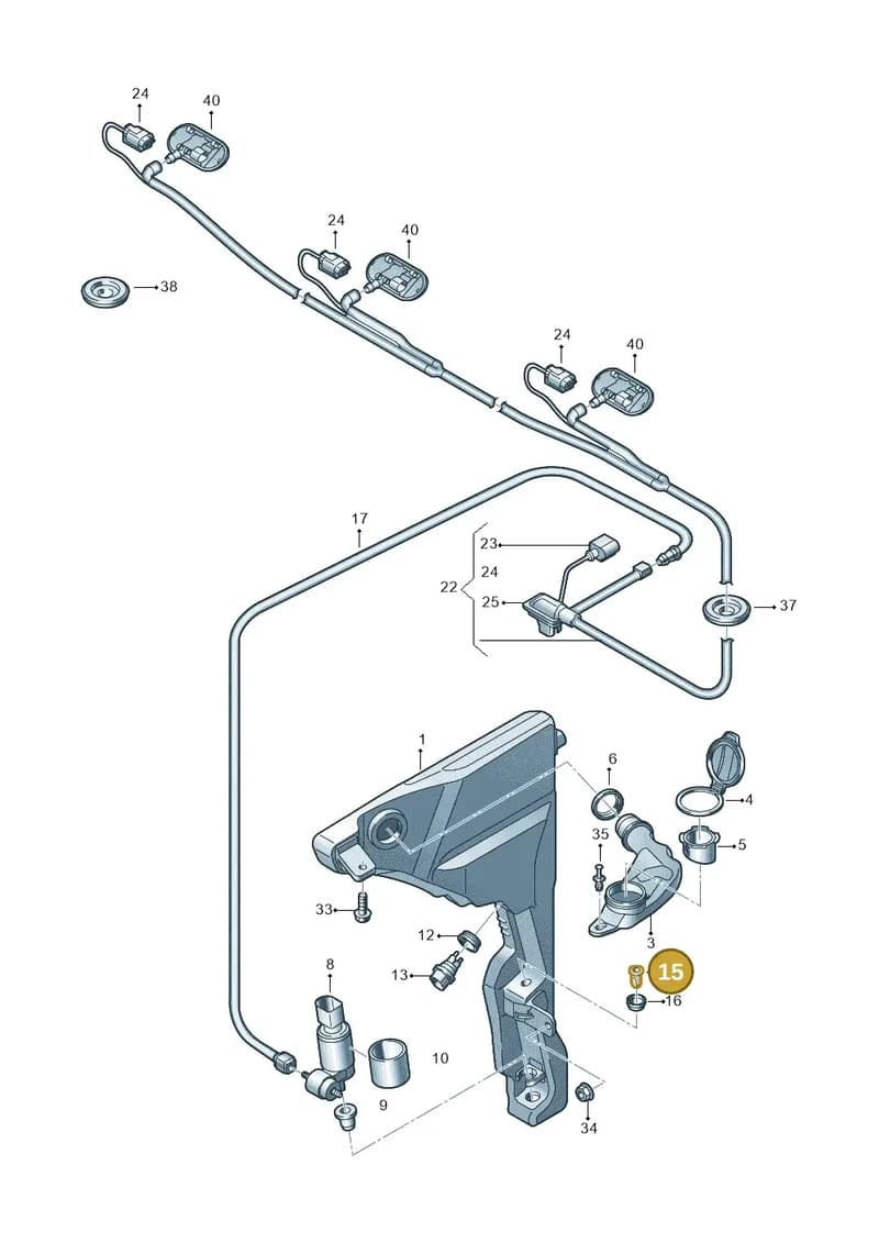 8W0955440 — Audi A8 (2017-2025) diagram 838955100, position 15