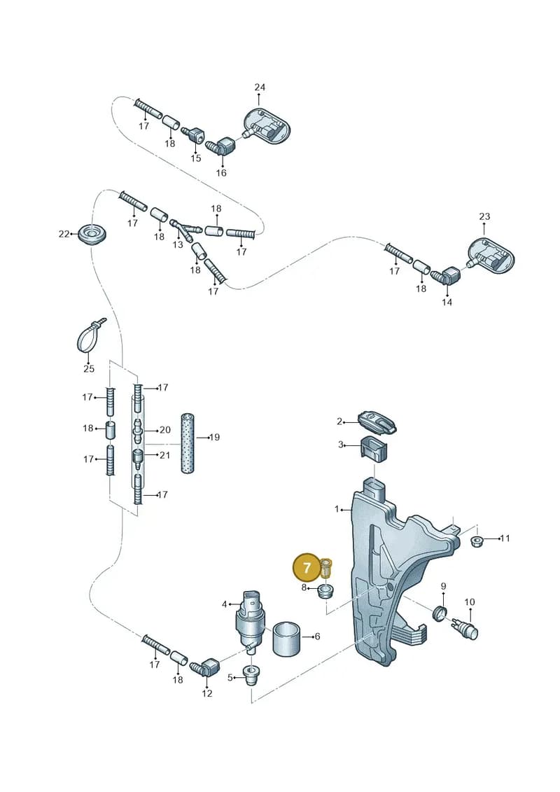 8W0955440 — Audi RS5 Sportback (2017-2025) diagram 849955100, position 7