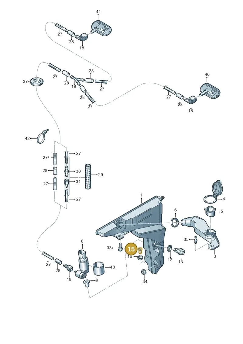 8W0955440 — Audi RS6 Avant (2019-2025) diagram 435955100, position 15