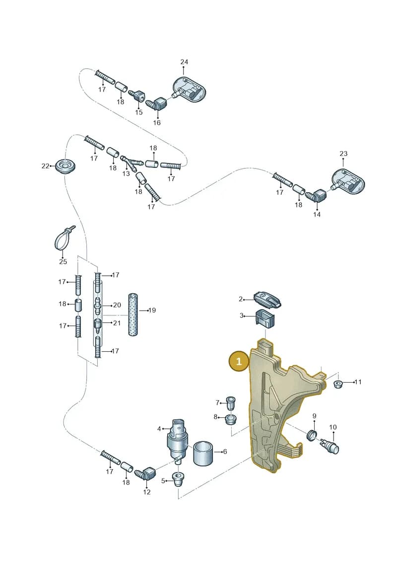 8W0955453K — Audi RS4 Avant (2017-2025) diagram 849955100, position 1