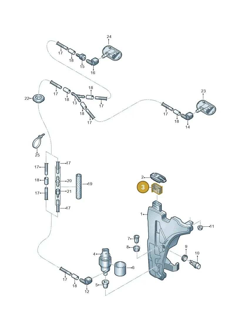8W0955485 — Audi RS4 Avant (2017-2025) diagram 849955100, position 3