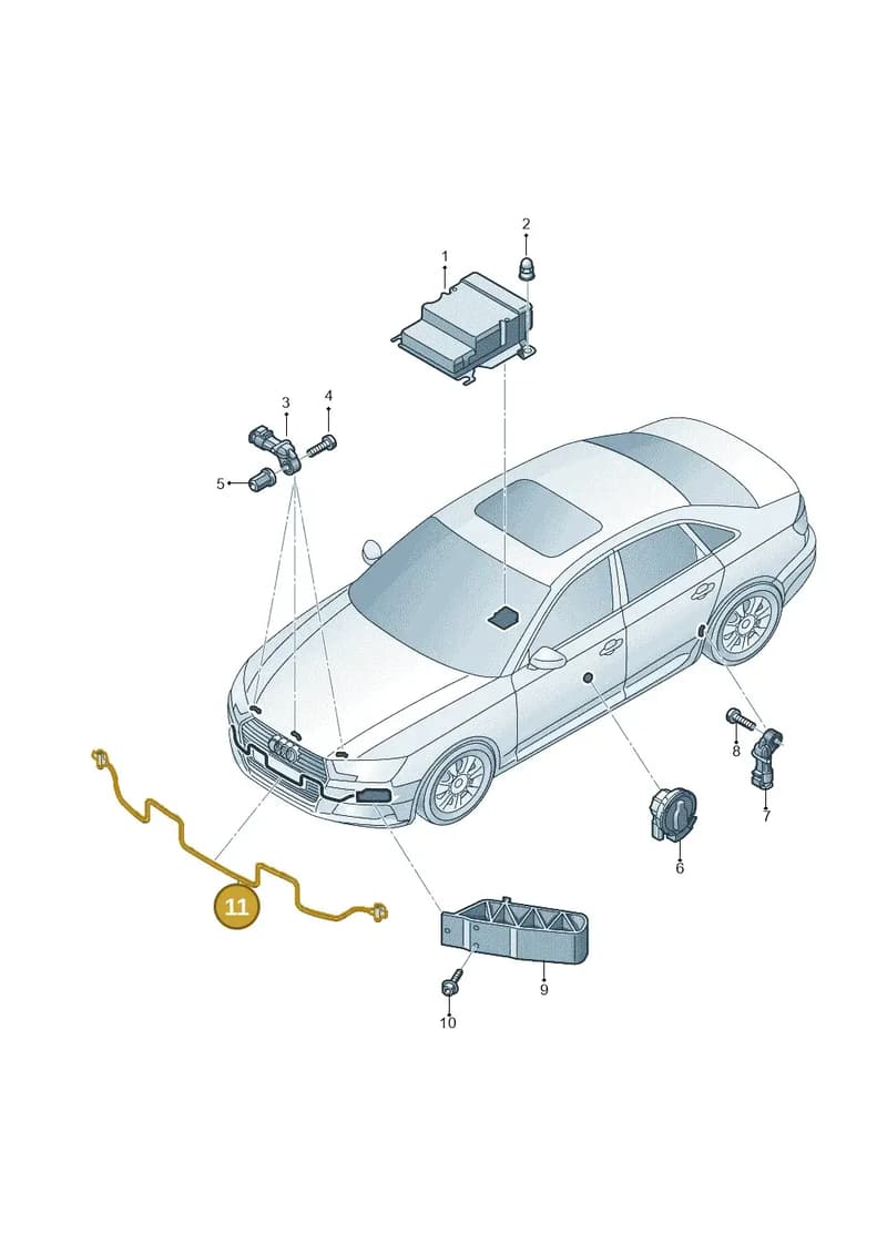 8W0959121G — Audi A4 (2015-2025) diagram 849959300, position 11