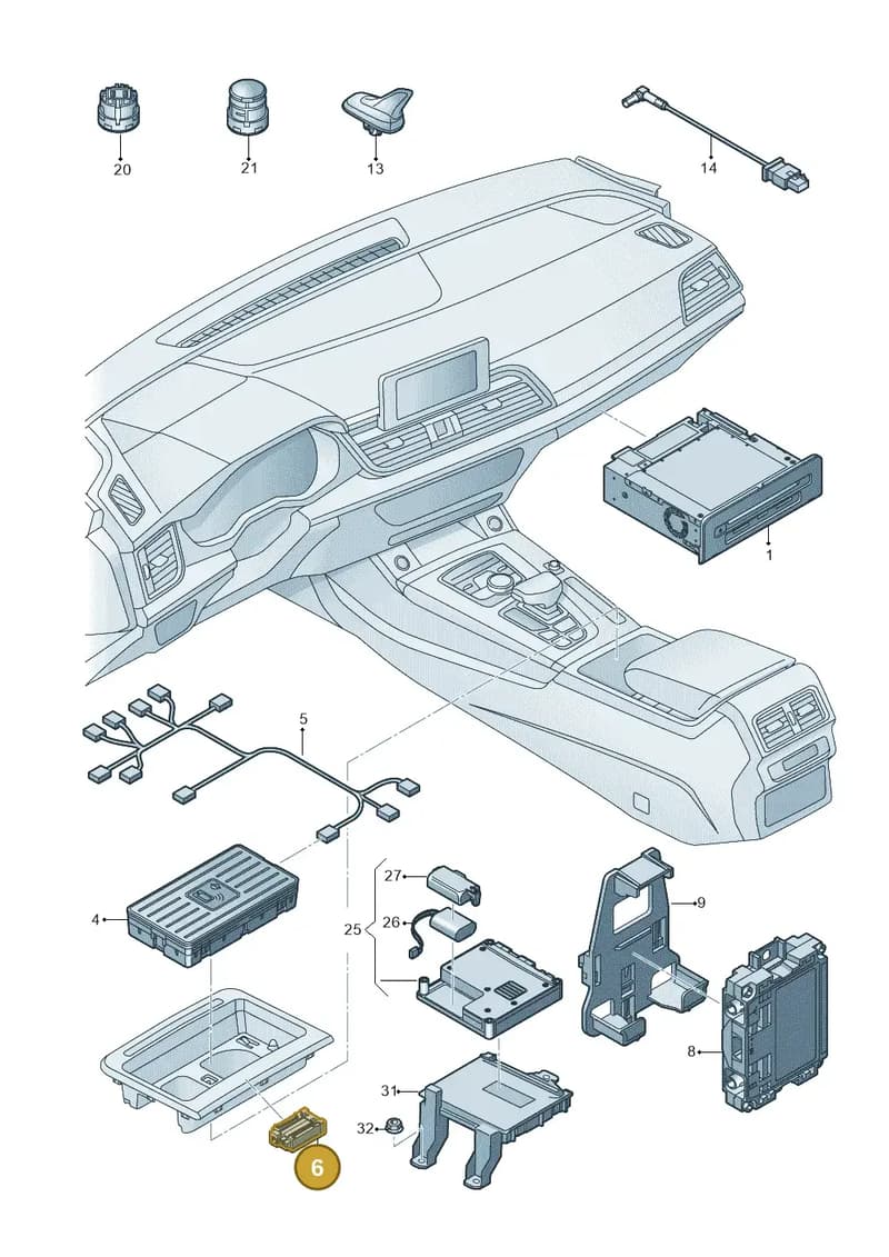 8W0959428 — Audi Q5 (2016-2025) diagram 896035055, position 6