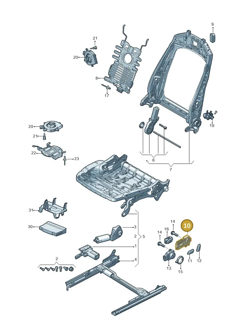 8W0959747B — Audi RS5 Sportback (2017-2025) diagram 897959200, position 10