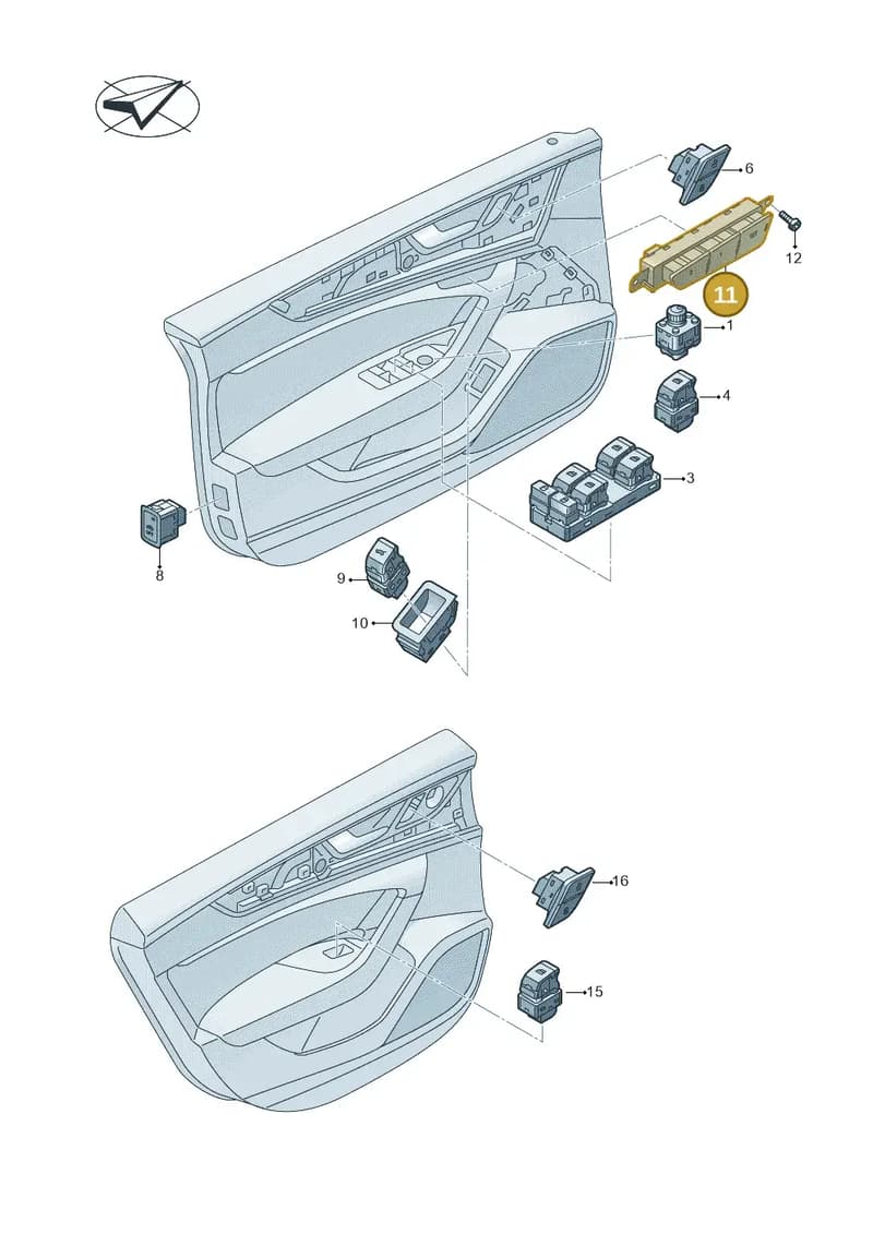 8W09597695PR — Audi RS e-tron GT (2020-2025) diagram 435959000, position 11