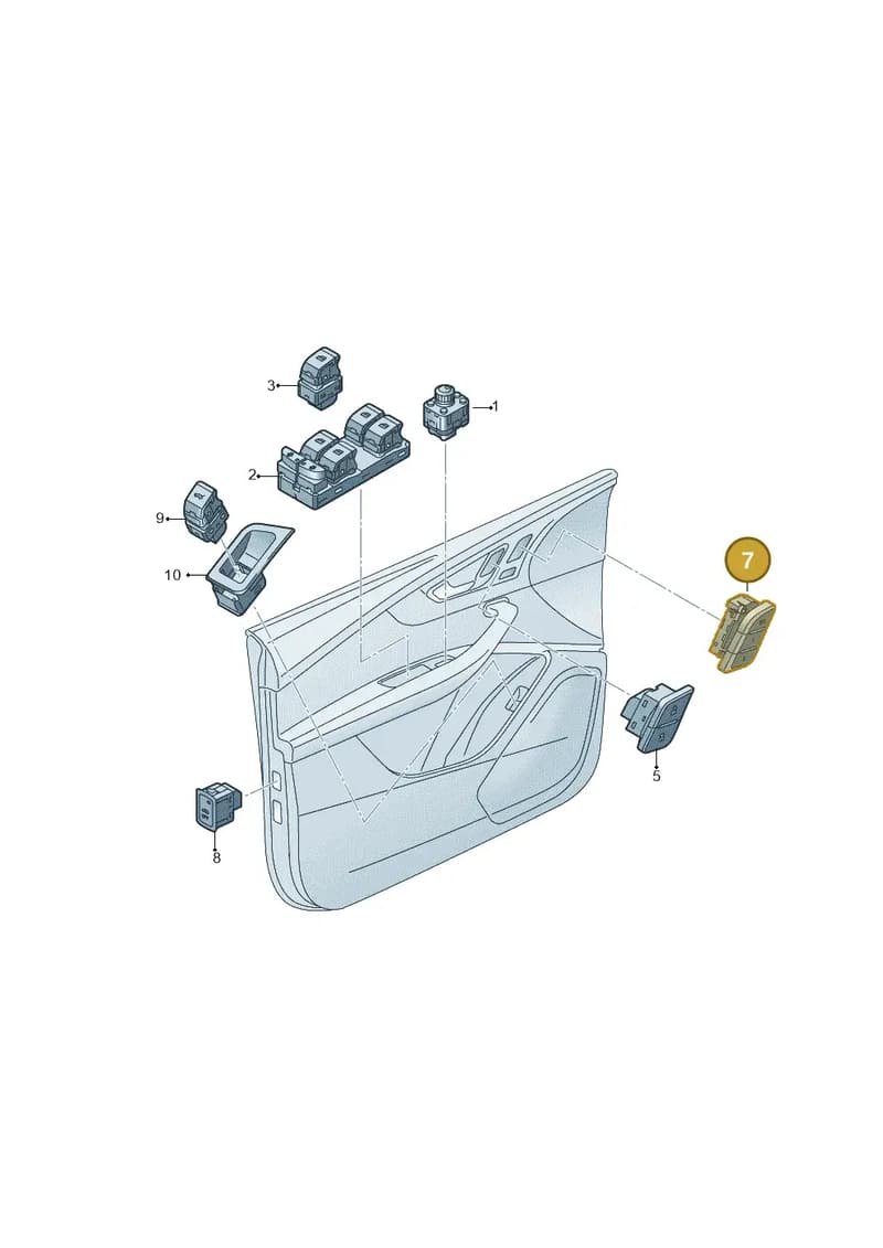 8W09597705PR — Audi A5 Cabriolet (2016-2025) diagram 848959000, position 7